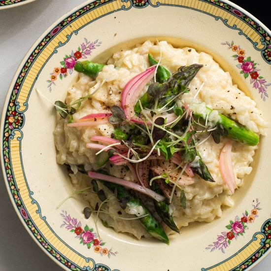 Asparagus Celeriac Risotto