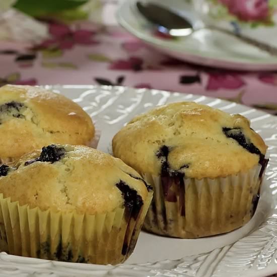 Maple Syrup Blueberry Muffins