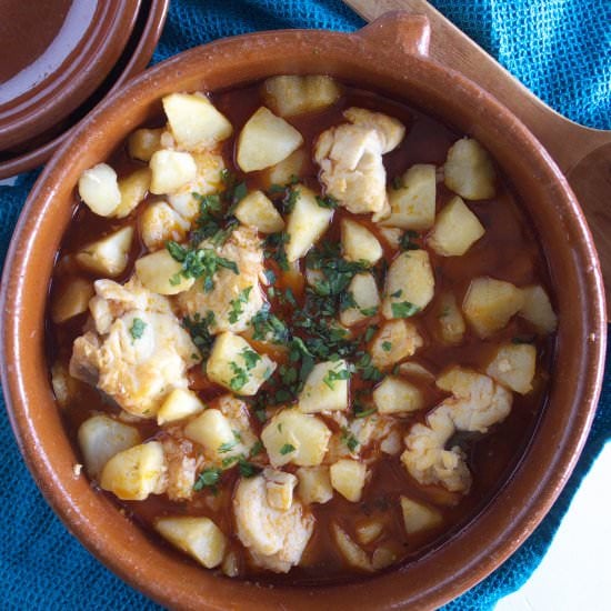 Monkfish with Garlic and Pimentón