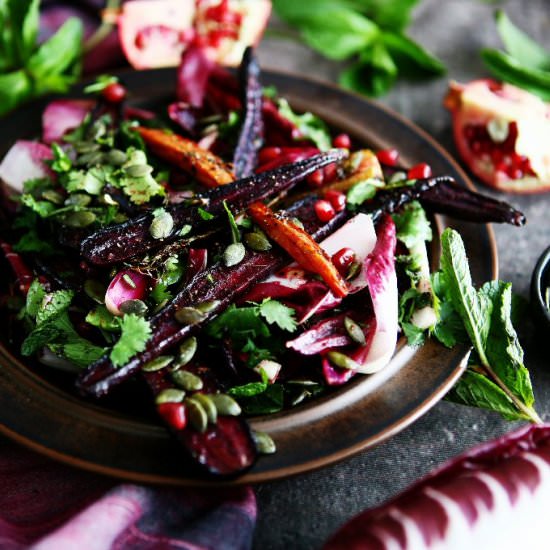 Roasted Heirloom Carrot Salad