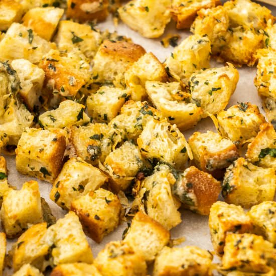 Cheese Garlic Croutons