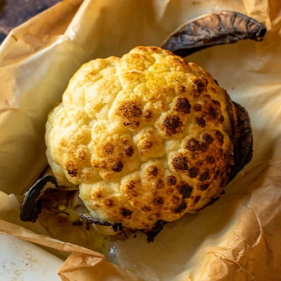 Roasted Whole Cauliflower Head