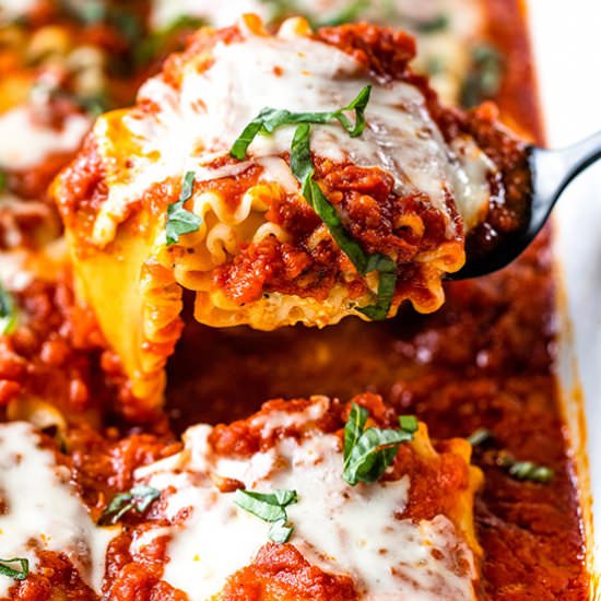Lasagna Roll Ups w Cottage Cheese