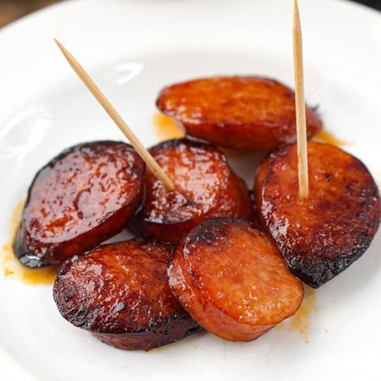 Keto Air Fryer Kielbasa Bites