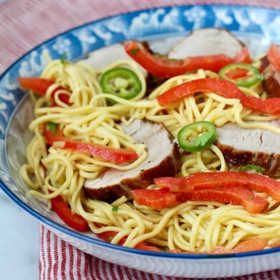 Chinese Egg Noodle Salad