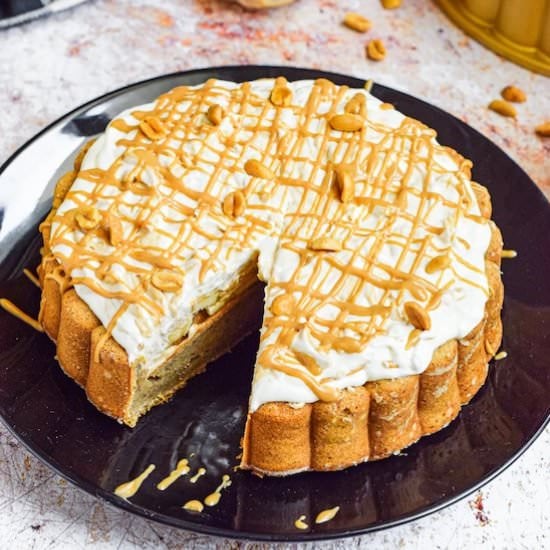 Banana Peanut Butter Milkshake Cake