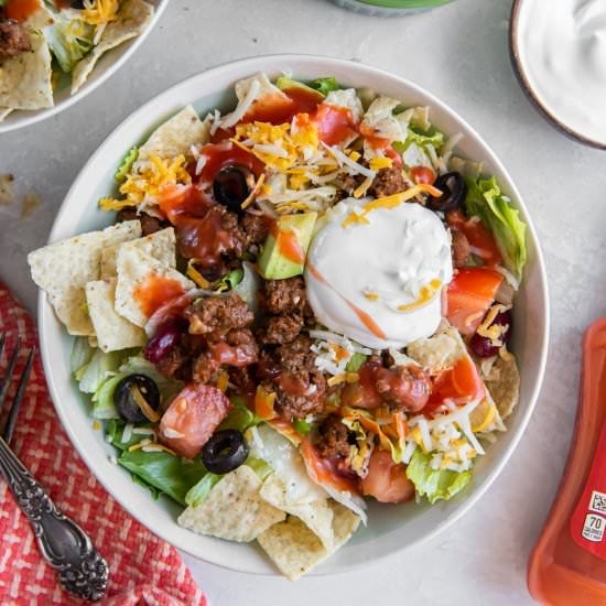 Taco Salad with Catalina Dressing