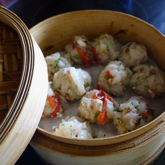 Steamed Fishballs with Sherry Sauce