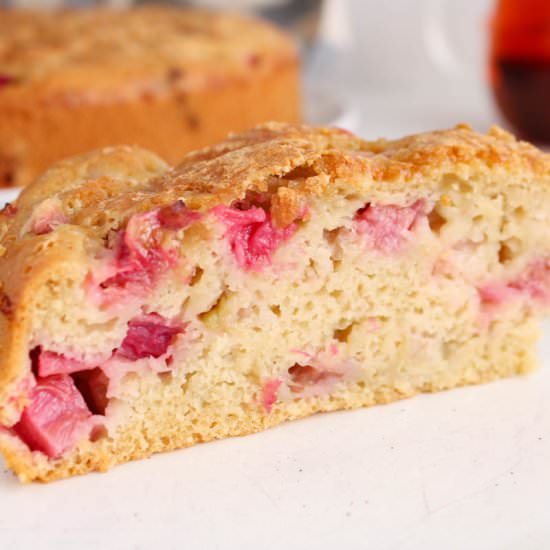 Vegan Buttermilk Rhubarb Cake