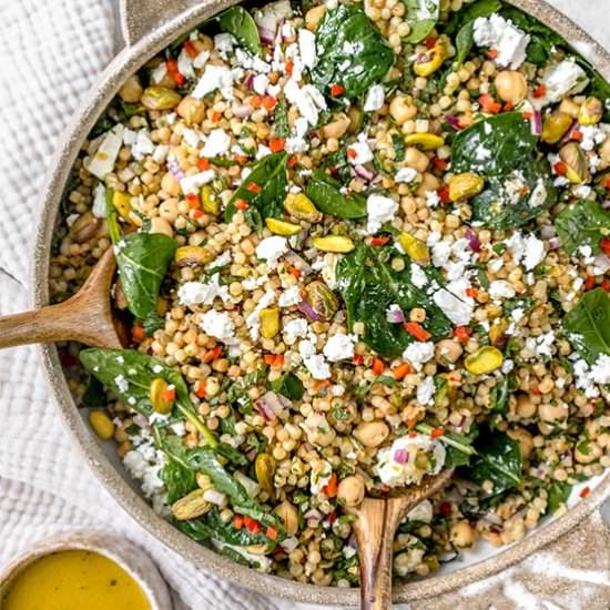 Spinach Couscous Salad with Feta