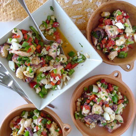 Chopped Salad of Octopus and Shrimp
