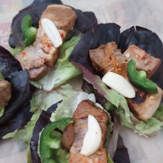 Korean Pork Belly Lettuce Wraps