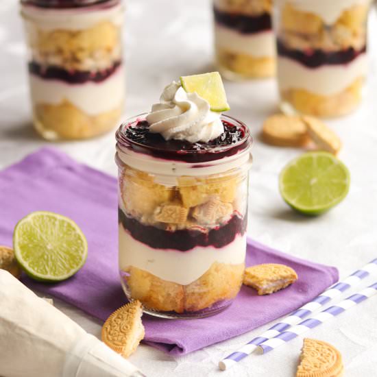 Blackberry Lime Mini Trifles