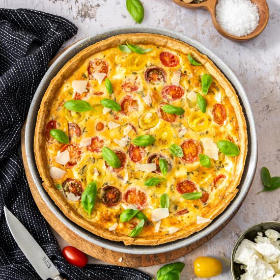 Cheese and Tomato Quiche