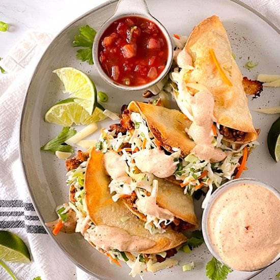 Baked Crispy Ground Turkey Tacos