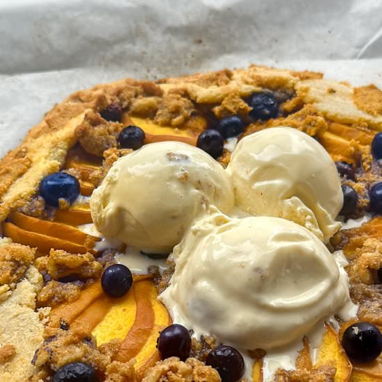 Peachy Blueberry Galette