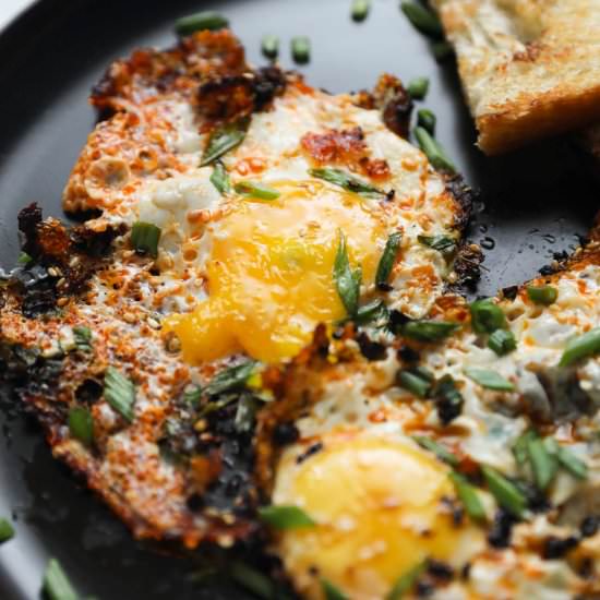 Chilli Oil Fried Eggs