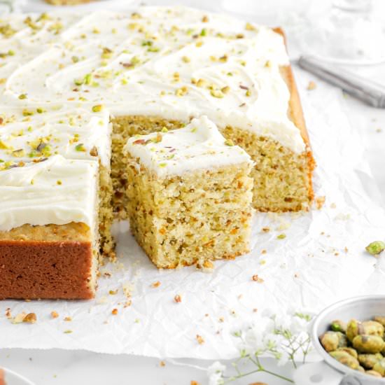 Pistachio Sheet Cake