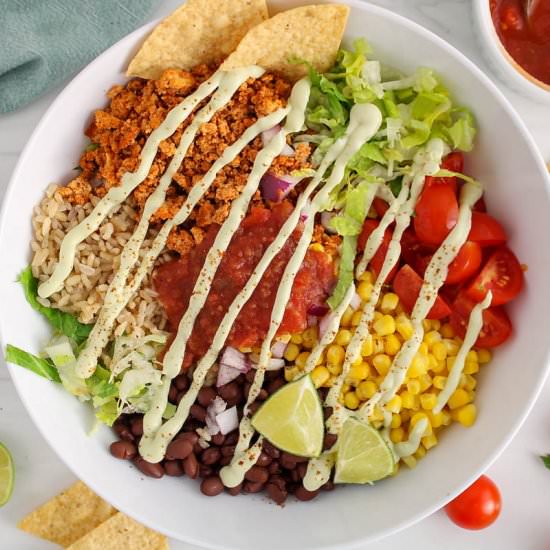 Vegan taco bowl