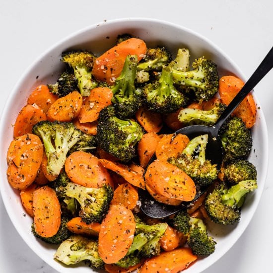 Roasted Broccoli and Carrots