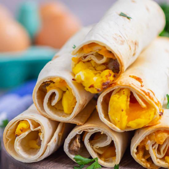Air Fryer Breakfast Taquitos