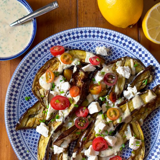 Japanese Eggplant with Lemon Tahini