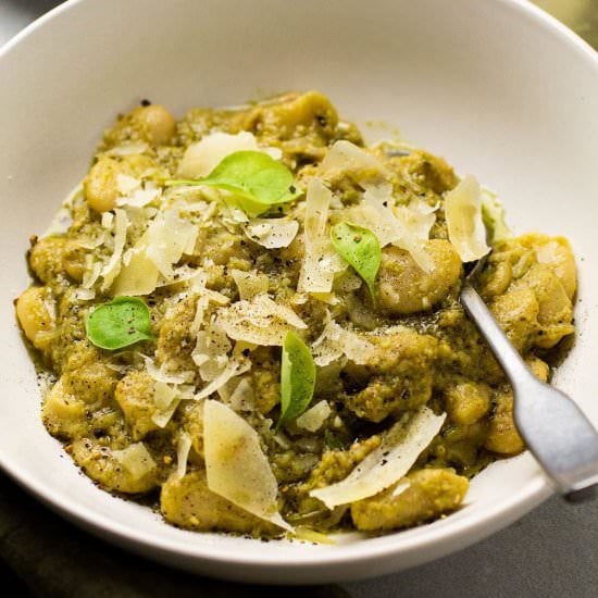 20 Minute Pesto Butter Beans