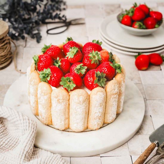 Strawberry Charlotte Cake