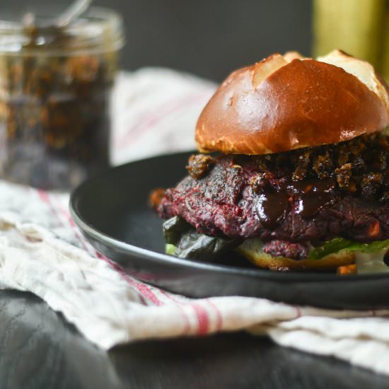 Best Mushroom Beet Burger