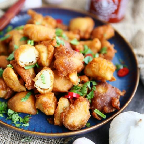Beer Battered Garlic Cloves