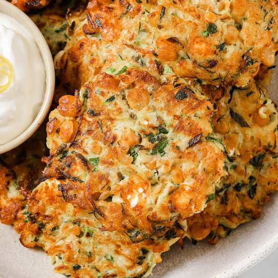 Zucchini Patties with Chickpeas