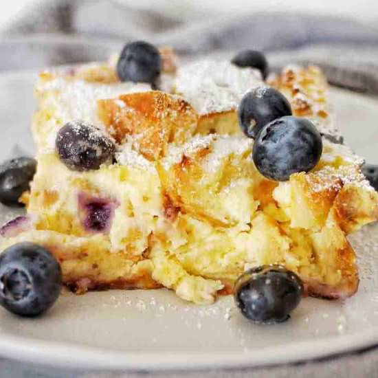 Blueberry Croissant Bake