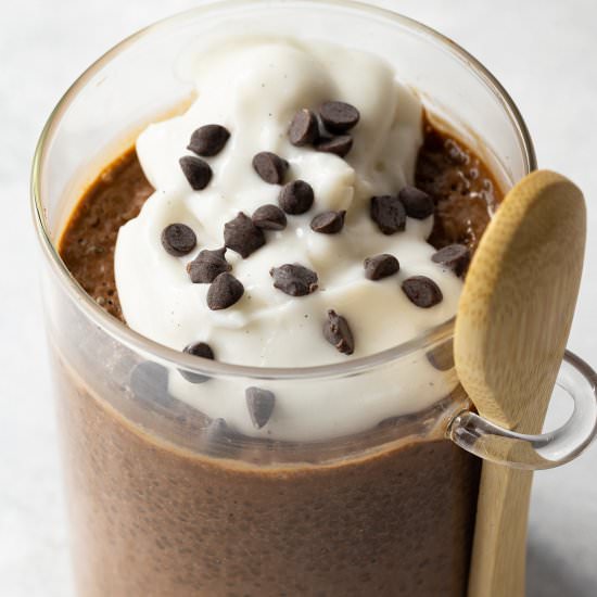 Chocolate PB Chia Pudding