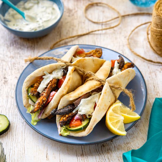 Vegan Shiitake Mushroom Gyros