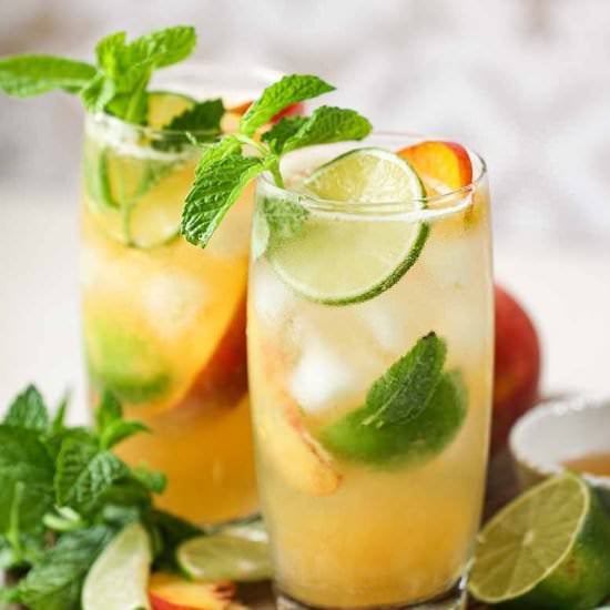 Peach Mojito Mocktail