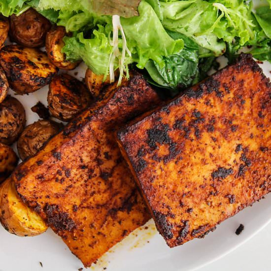 Vegan Blackened Tofu Steaks