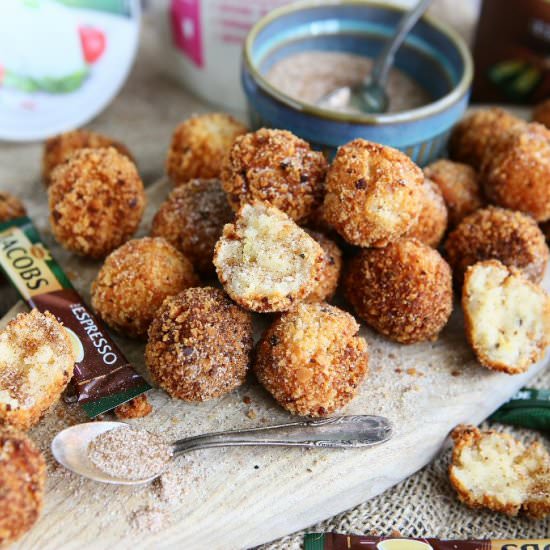 Ricotta Fritters with Coffee Sugar