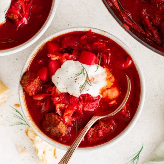 Ukrainian Borscht Soup