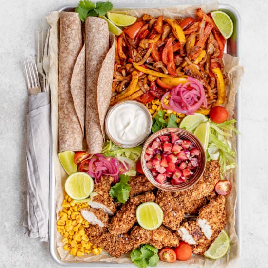 Healthy Crispy Chicken Fajitas