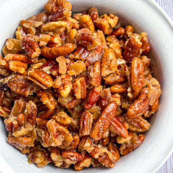 BEST Easy Candied Pecans
