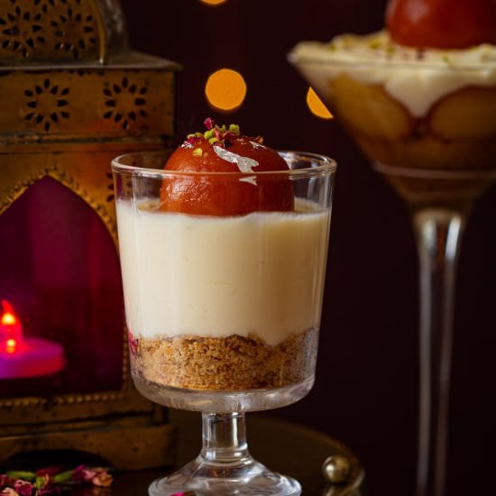 Gulab Jamun Cheesecake (No Bake)