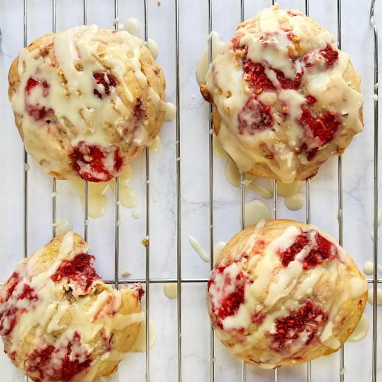 Raspberry lemon cookies