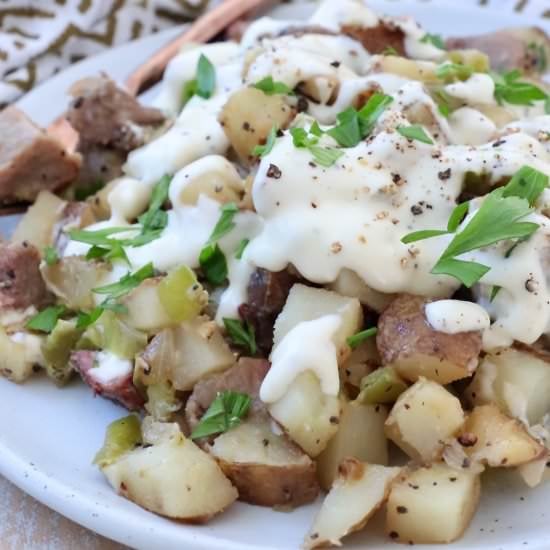 Cheesesteak Hash