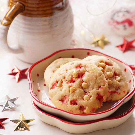 Peppermint White Chocolate Cookies
