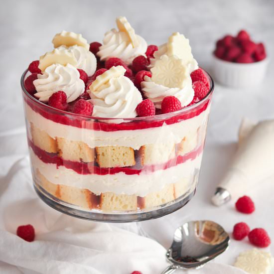 White Chocolate Raspberry Trifle
