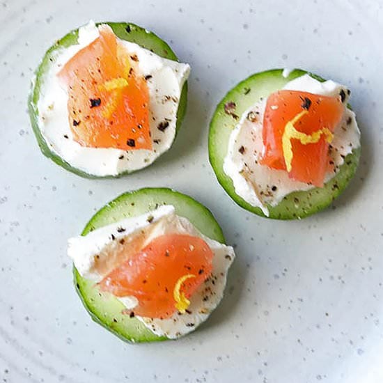Cucumber Bites with Smoked Salmon