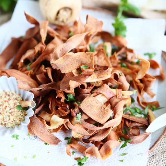 Parsnip Chips with Chilli Salt