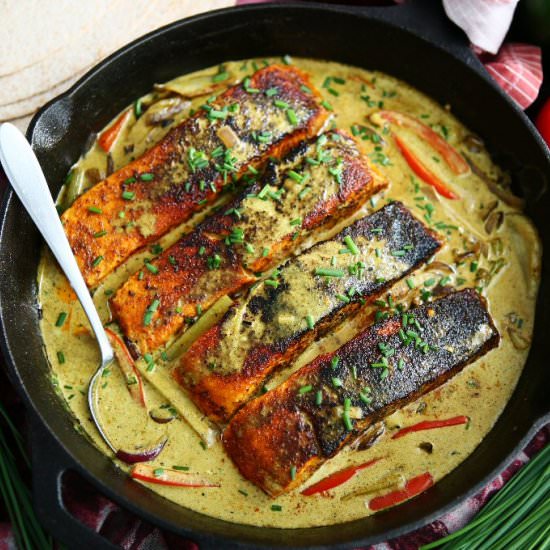 Salmon Coconut Curry