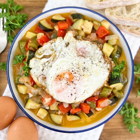 Catalan Ratatouille with Eggs