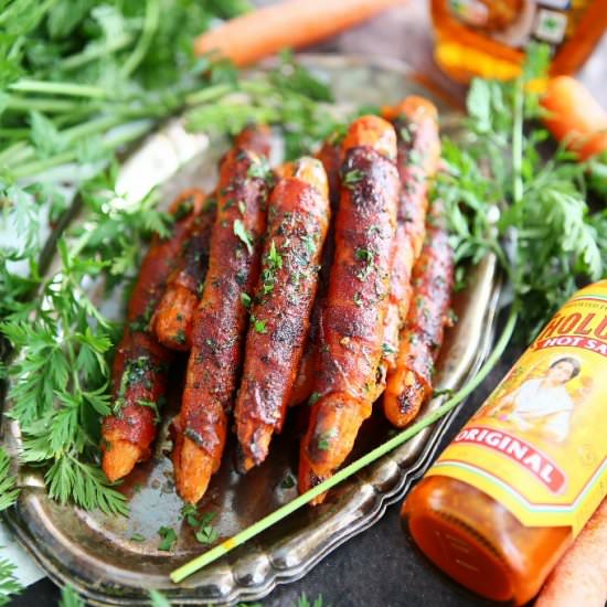 Bacon-Wrapped Carrots with Cholula
